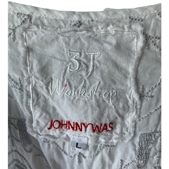 Johnny Was 3J Workshop Embroidered Tunic Tank Top, size Large - Picture 4 of 6